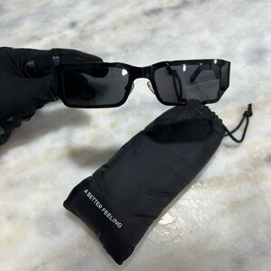 A Better Feeling Pollux Black Steel Sunglasses